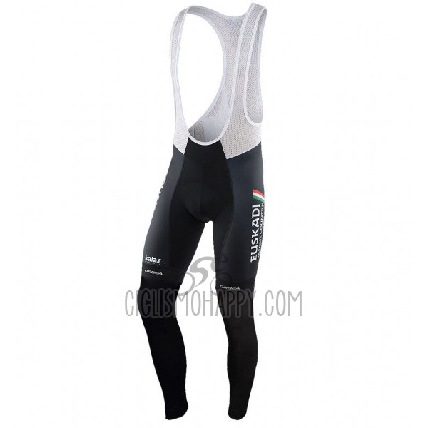 Euskadi Cycling Jersey Bib Tight 2017 Men Long Sleeve Black and Green